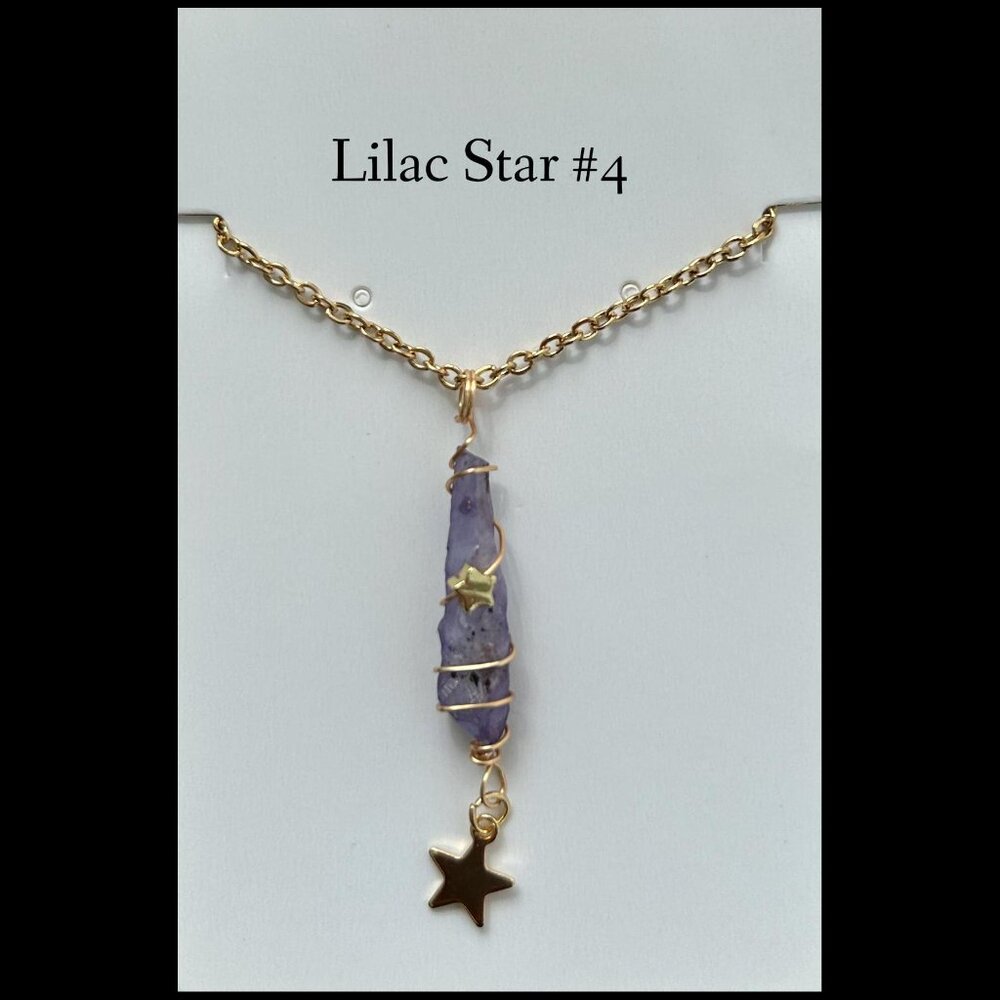 ❤️ 3/$18  LILAC Aura Quartz Necklace - Wire Wrapped Crystal Necklace